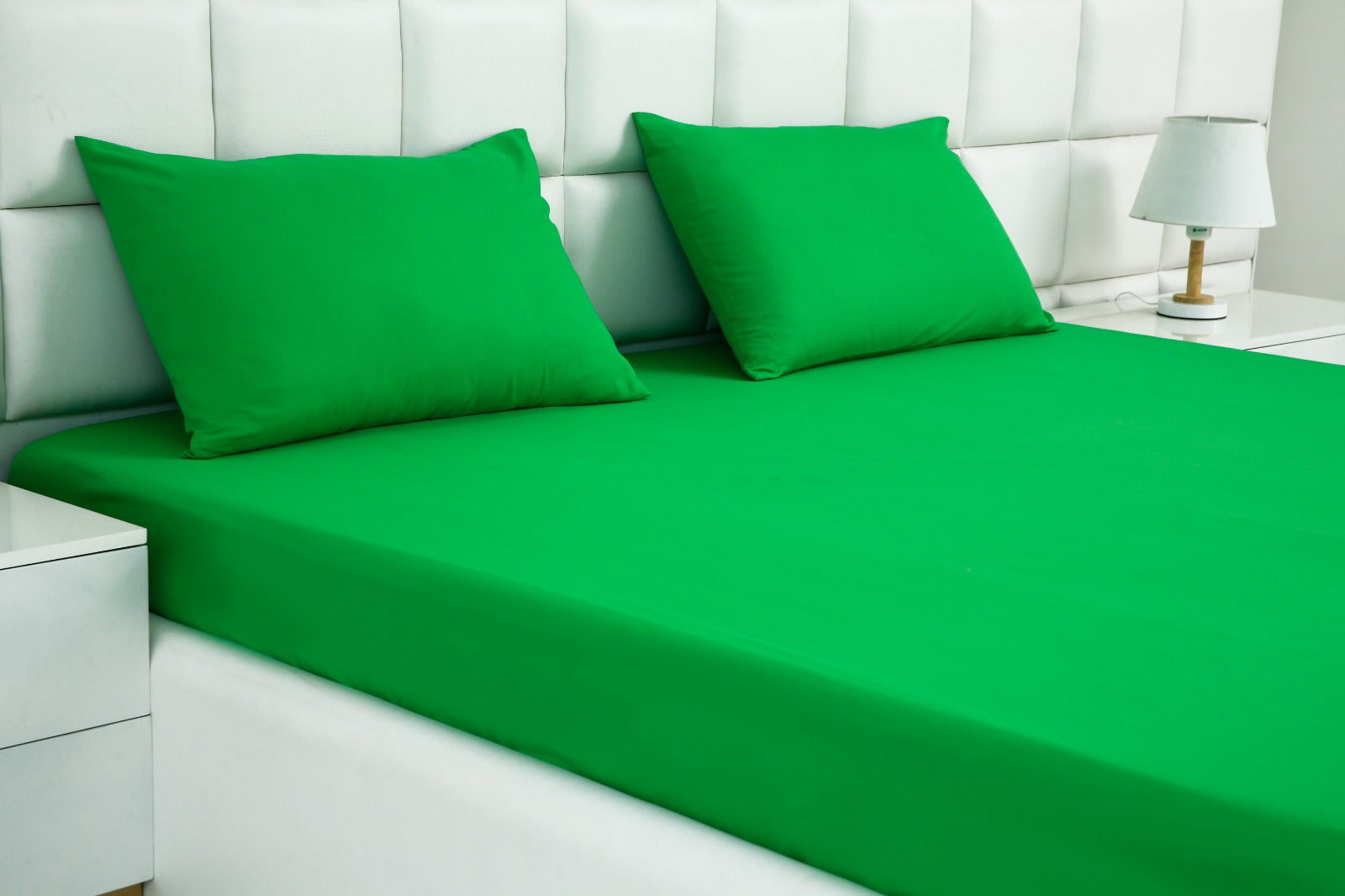 Fitted Bed Sheet-Green Fitted Sheets Apricot   