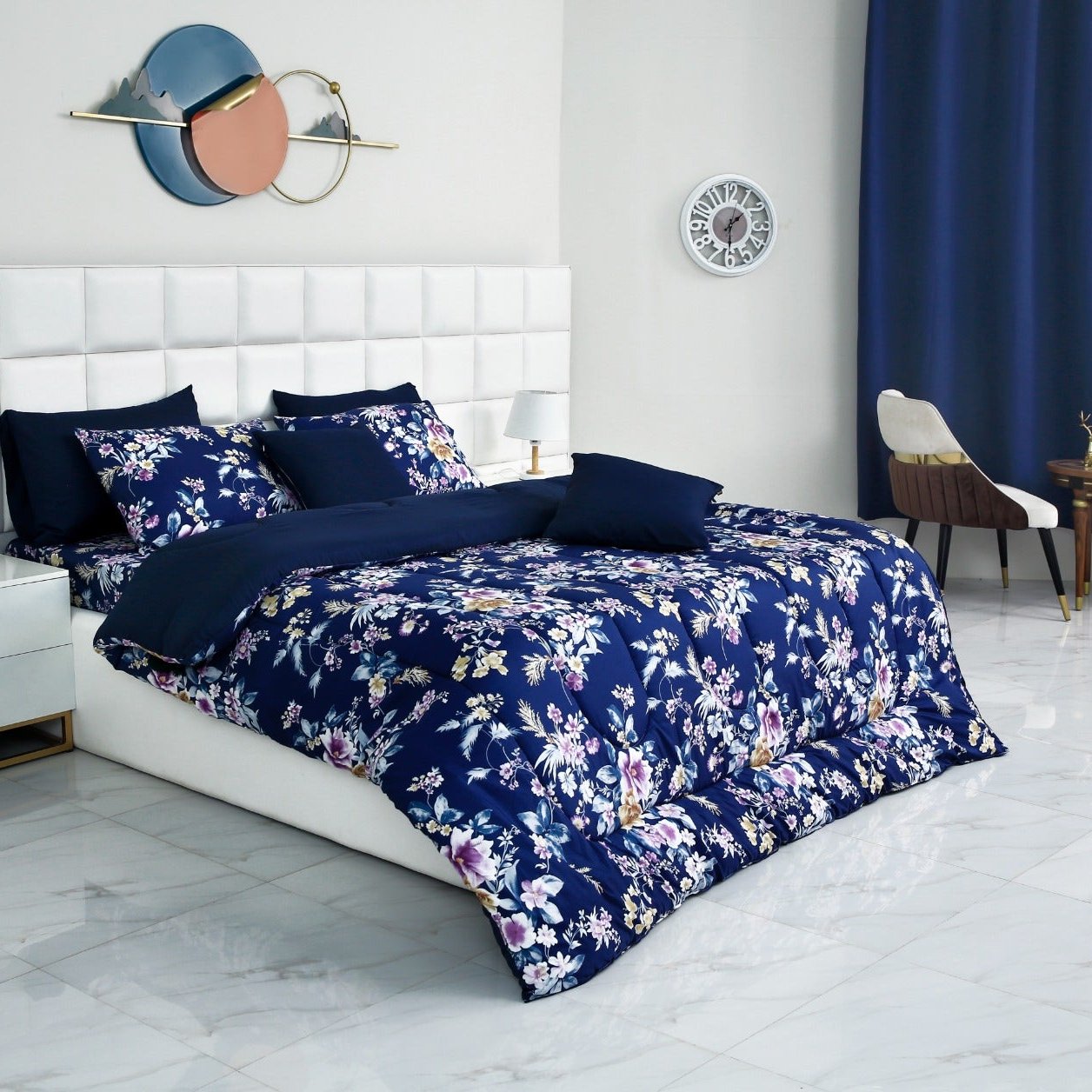 8 PCs Winter Comforter Set-14928 Aster Comforters Apricot   
