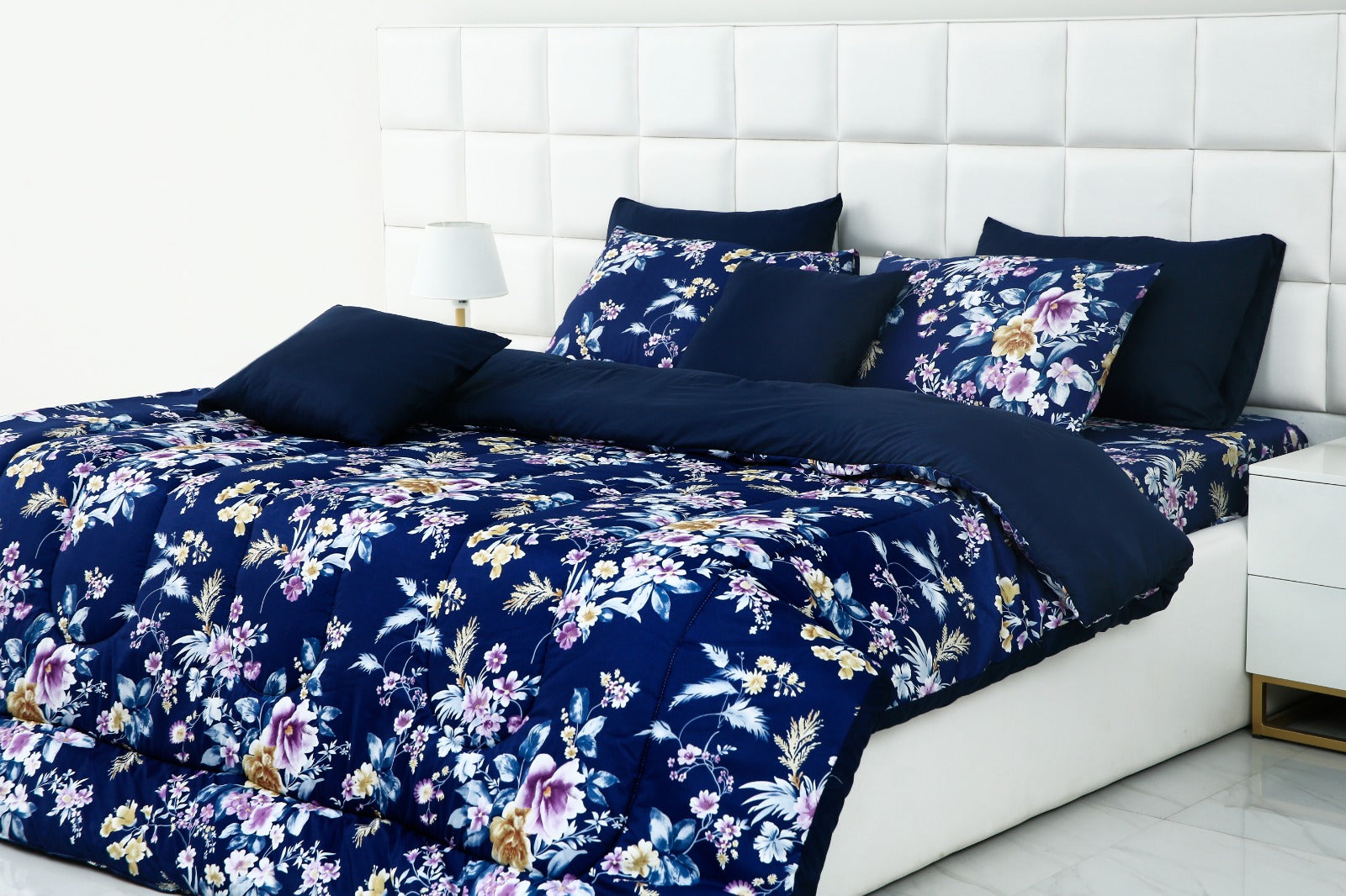 8 PCs Winter Comforter Set-14928 Aster Comforters Apricot   