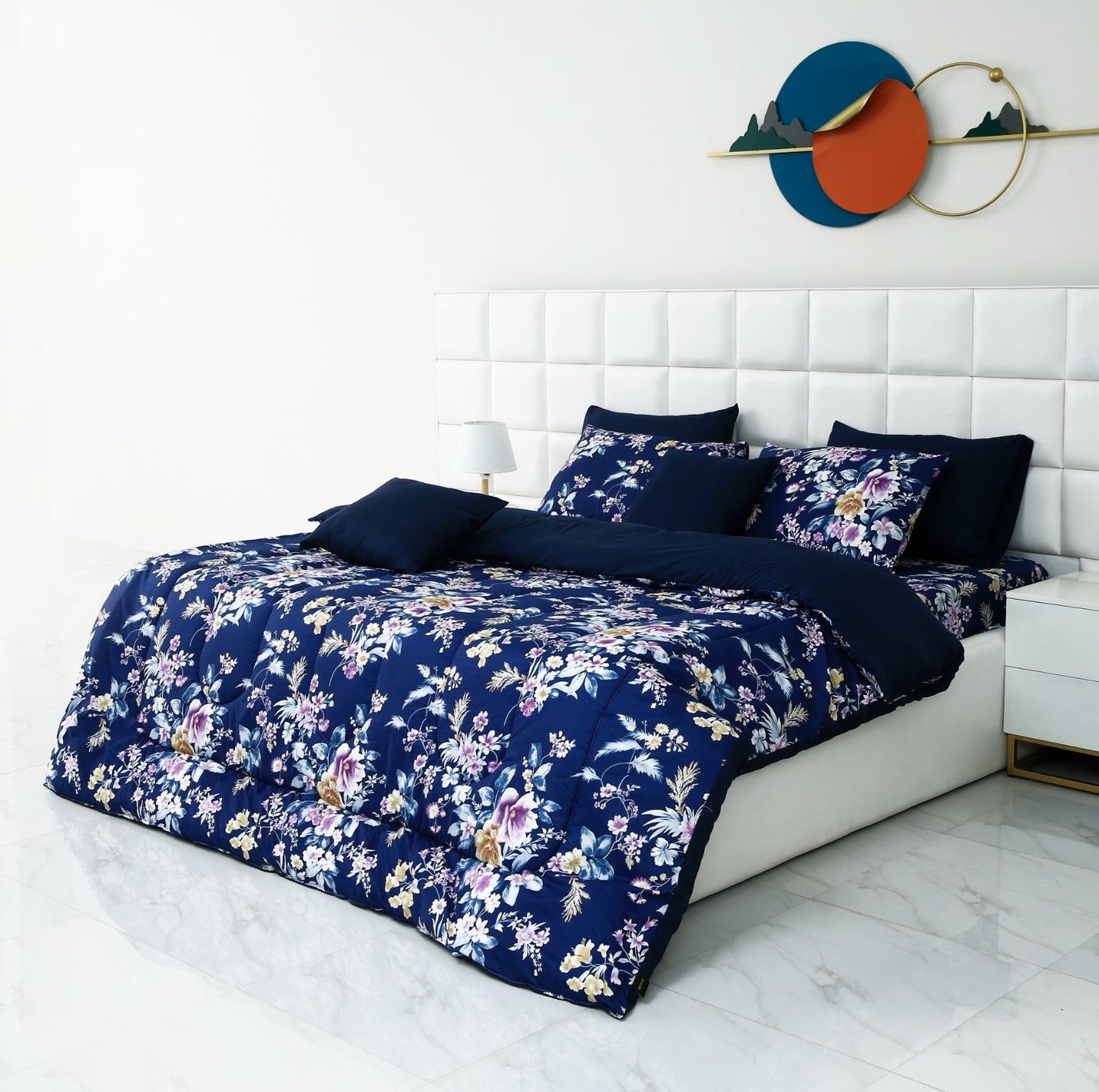 8 PCs Winter Comforter Set-14928 Aster Comforters Apricot   