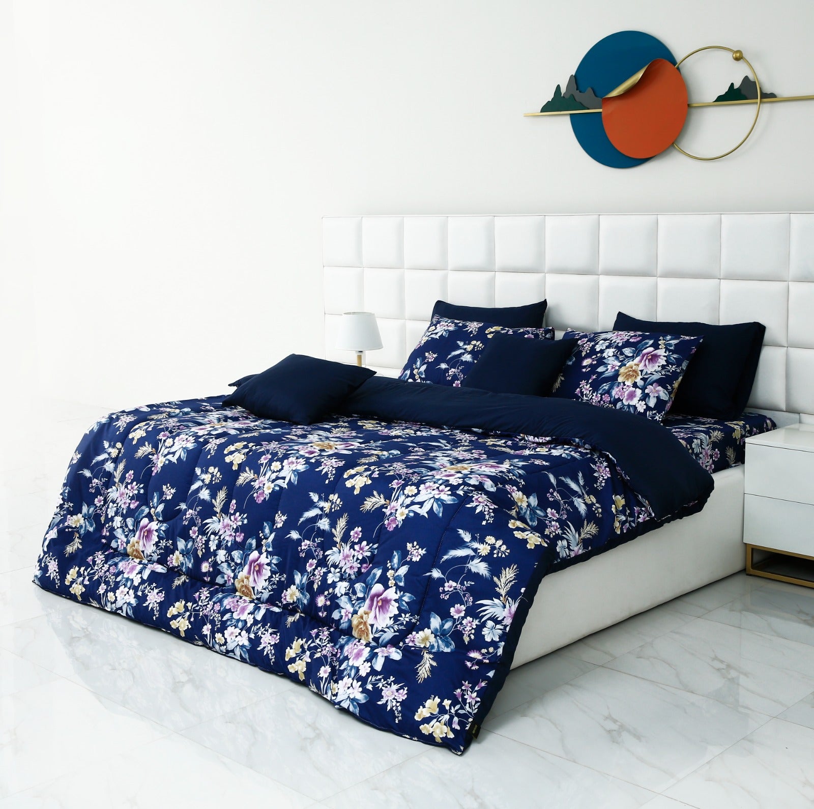 8 PCs Winter Comforter Set-14928 Aster Comforters Apricot   