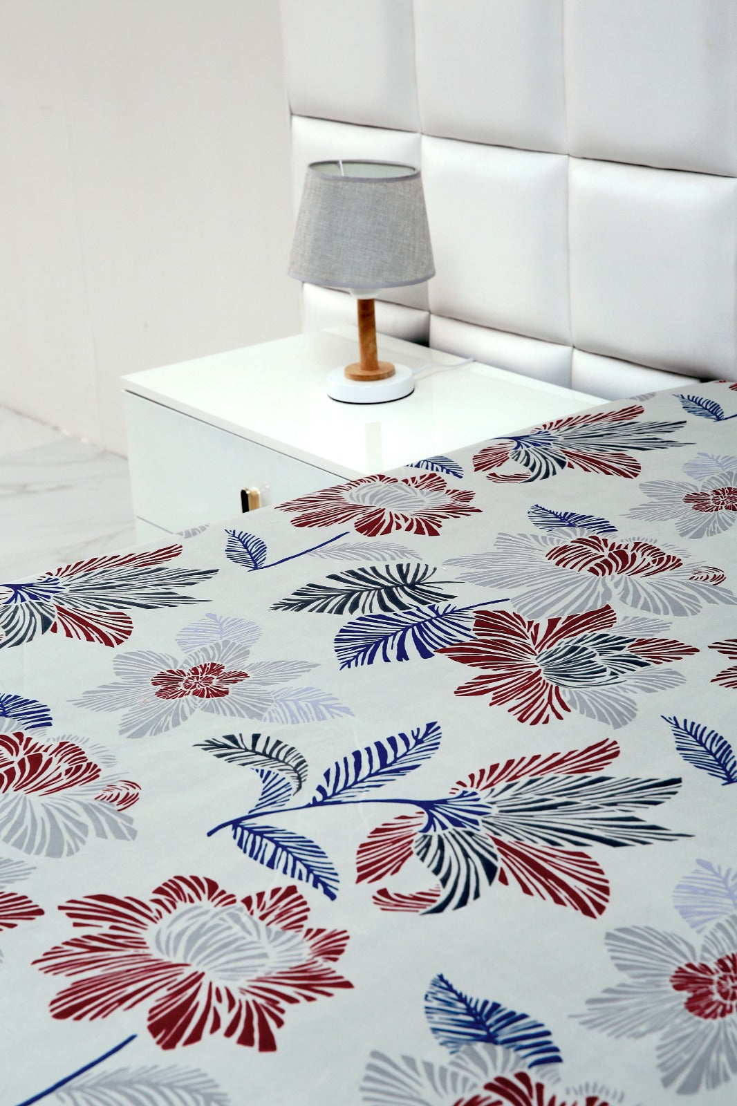 Zipper Mattress Cover Printed-Cherry Blosoom Protectors Apricot