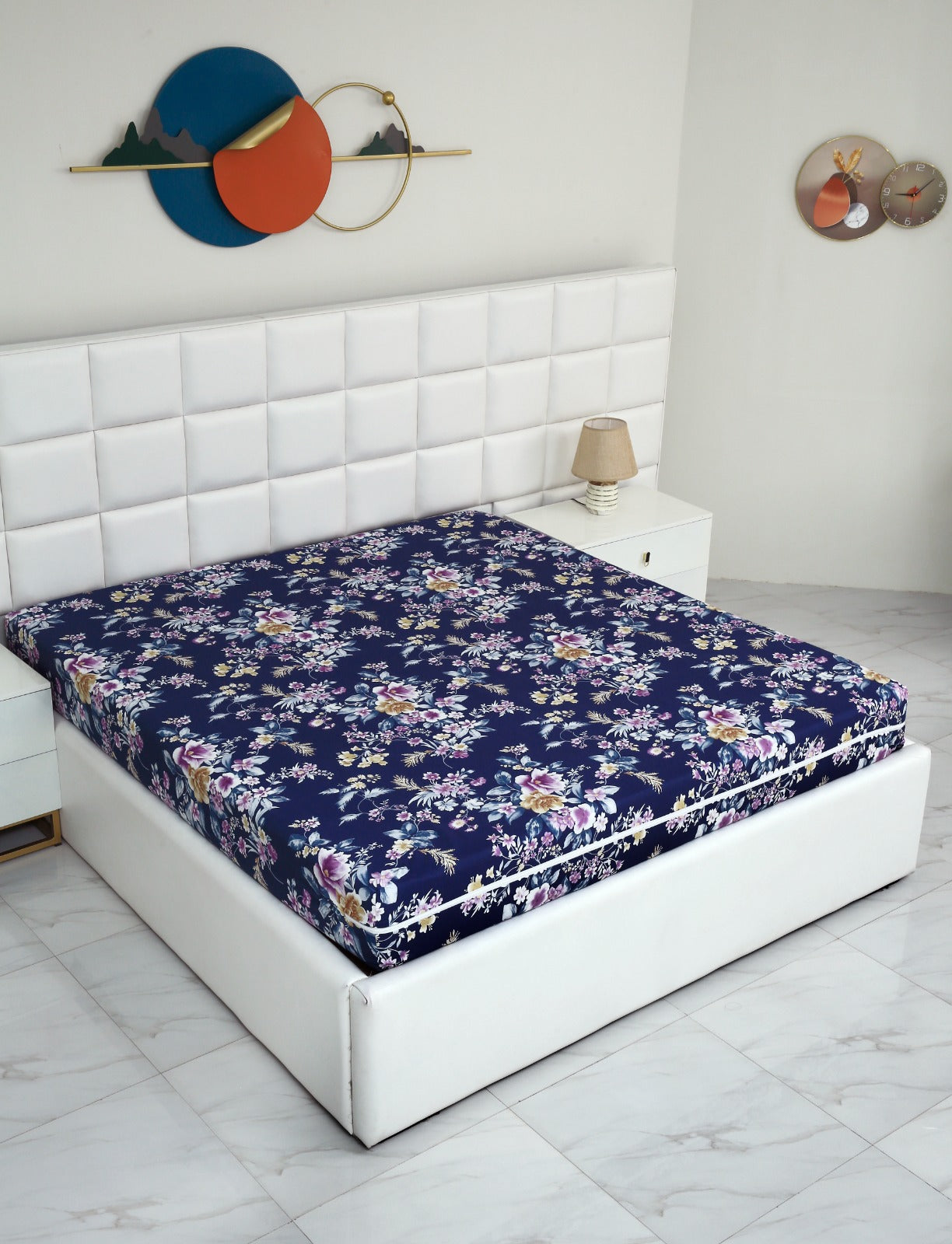 Zipper Mattress Cover Printed-Aster Protectors Apricot