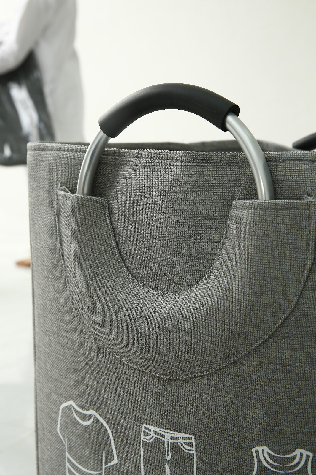 Eva Laundry Basket-Grey(LAUNDRY)  Apricot   