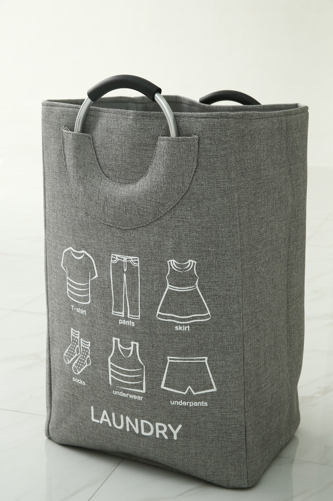 Eva Laundry Basket-Grey(LAUNDRY)  Apricot   