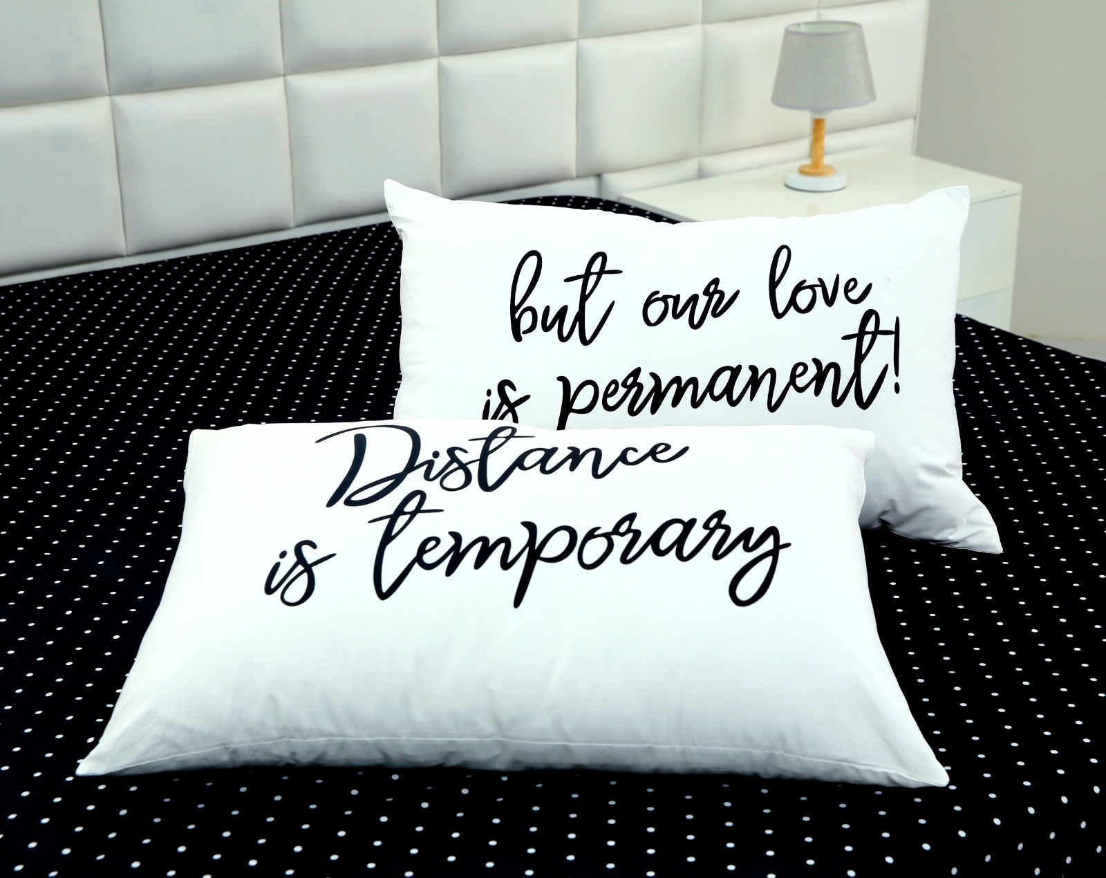 5 PCs Fitted Bed Sheet With Text Pillows-Couple Set CS03 Fitted Sheets Apricot   