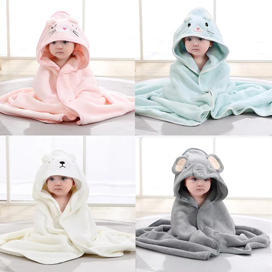 Hooded Baby Towel-Grey Blankets Apricot   