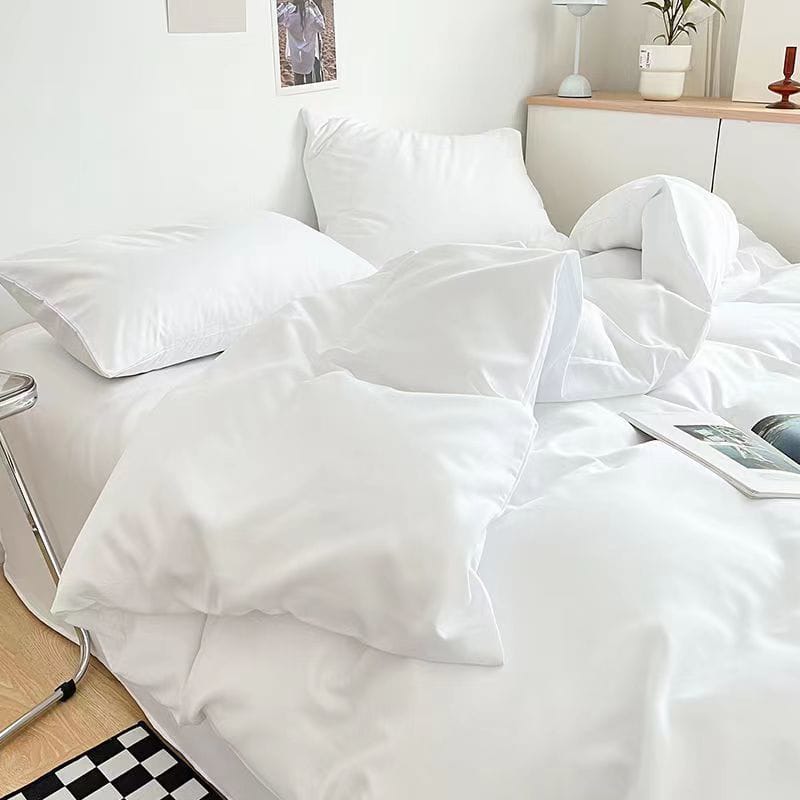 6 PCs Winter Comforter Set-White Comforters Apricot   