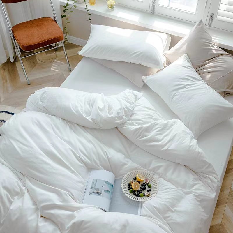 6 PCs Winter Comforter Set-White Comforters Apricot   