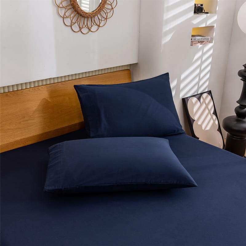 Fitted Bed Sheet-Blue Fitted Sheets Apricot   