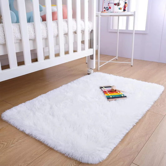 Anti-Slip Soft Fluffy Door Mat-Off White Door Mats Apricot   