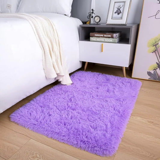 Anti-Slip Soft Fluffy Door Mat-Purple Door Mats Apricot   