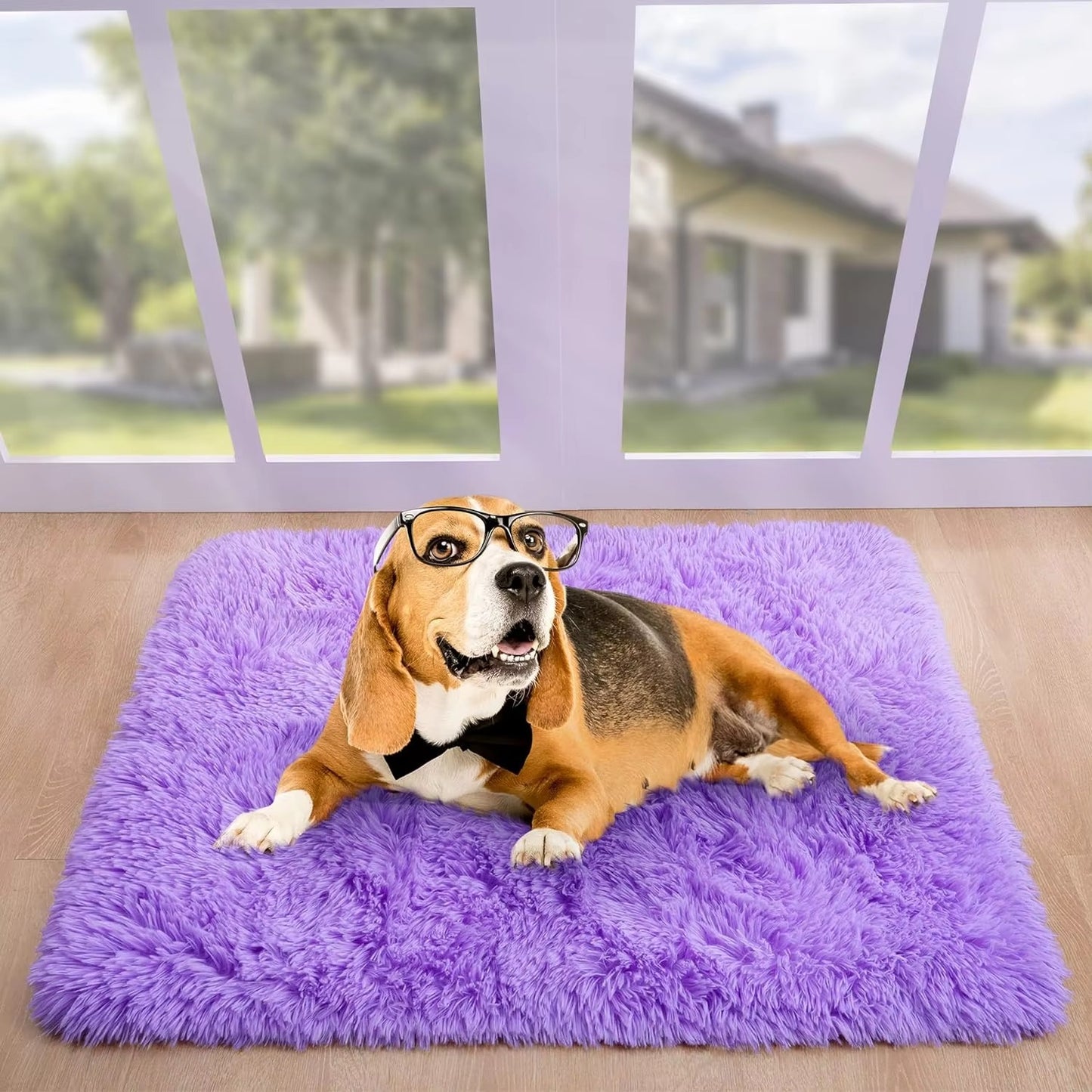 Anti-Slip Soft Fluffy Door Mat-Purple Door Mats Apricot   