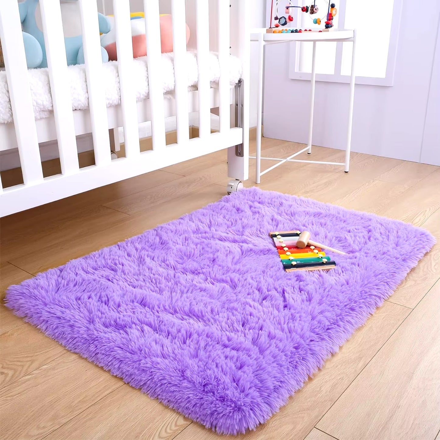 Anti-Slip Soft Fluffy Door Mat-Purple Door Mats Apricot   