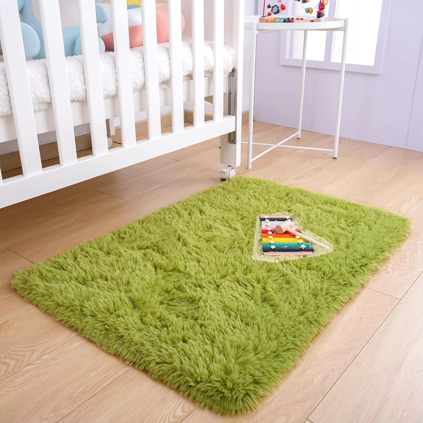 Anti-Slip Soft Fluffy Door Mat-Green Door Mats Apricot   