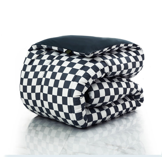 1 PC Double Winter Comforter-Grey Chess