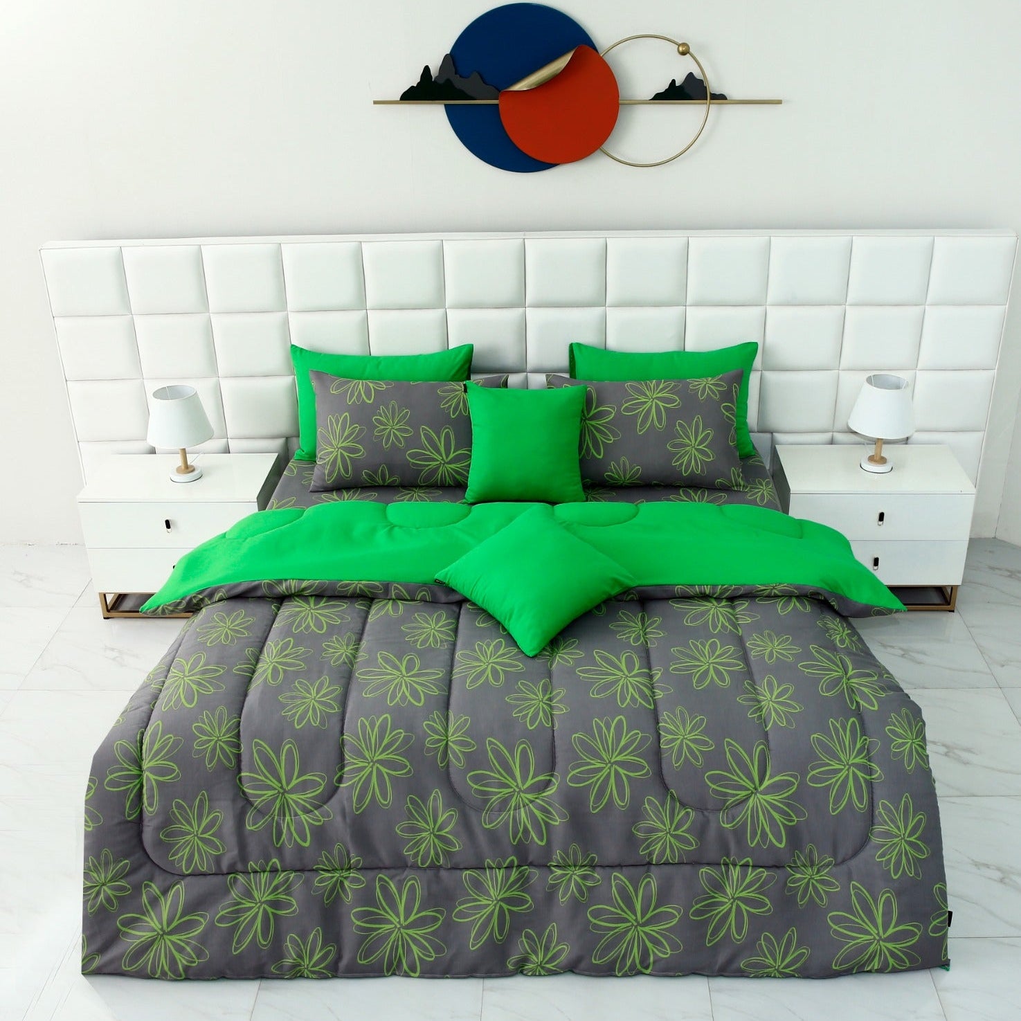 8 PCs Winter Comforter Set-Carnation Comforters Apricot