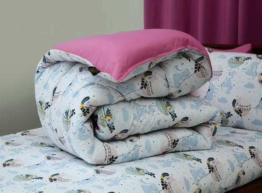 1 PC Single Comforter-Bunny Comforters Apricot