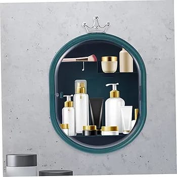 Wall Mounted Makeup Organizer-Green Cosmetic Organizer Apricot