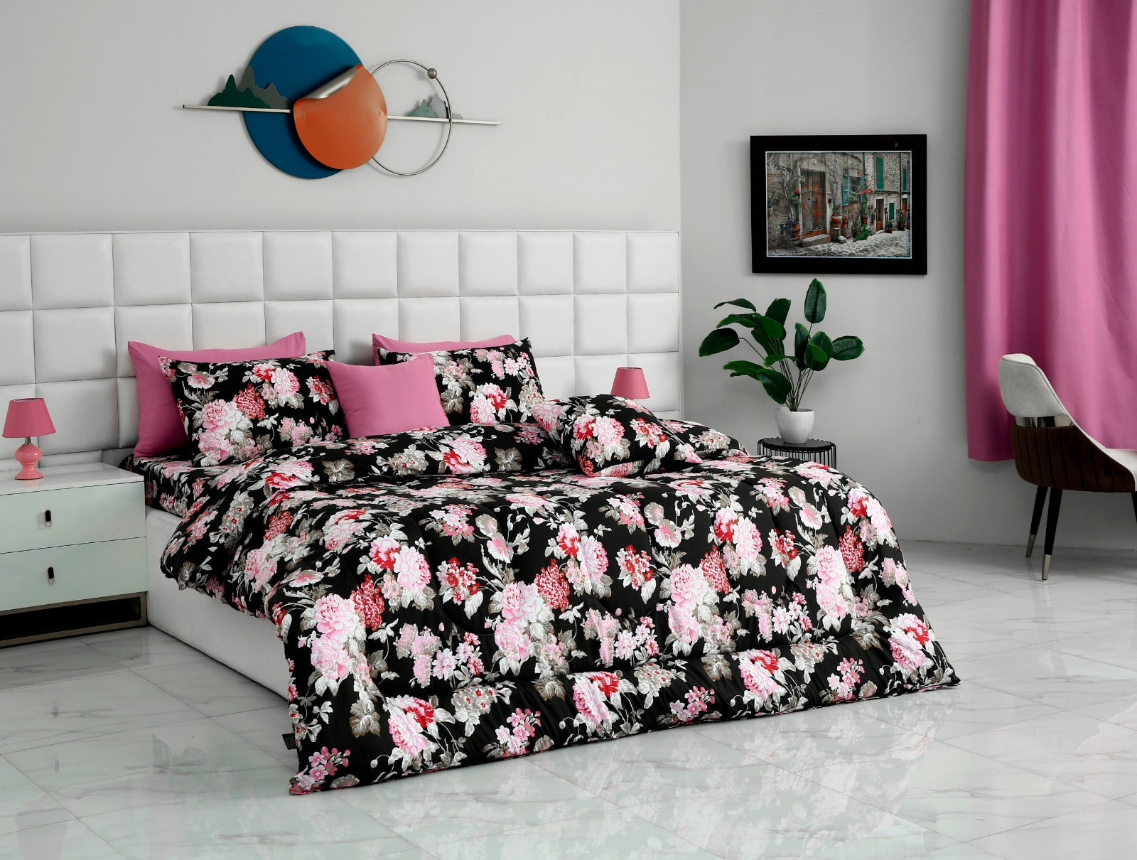 8 PCs Winter Comforter Set-Dahlia Comforters Apricot