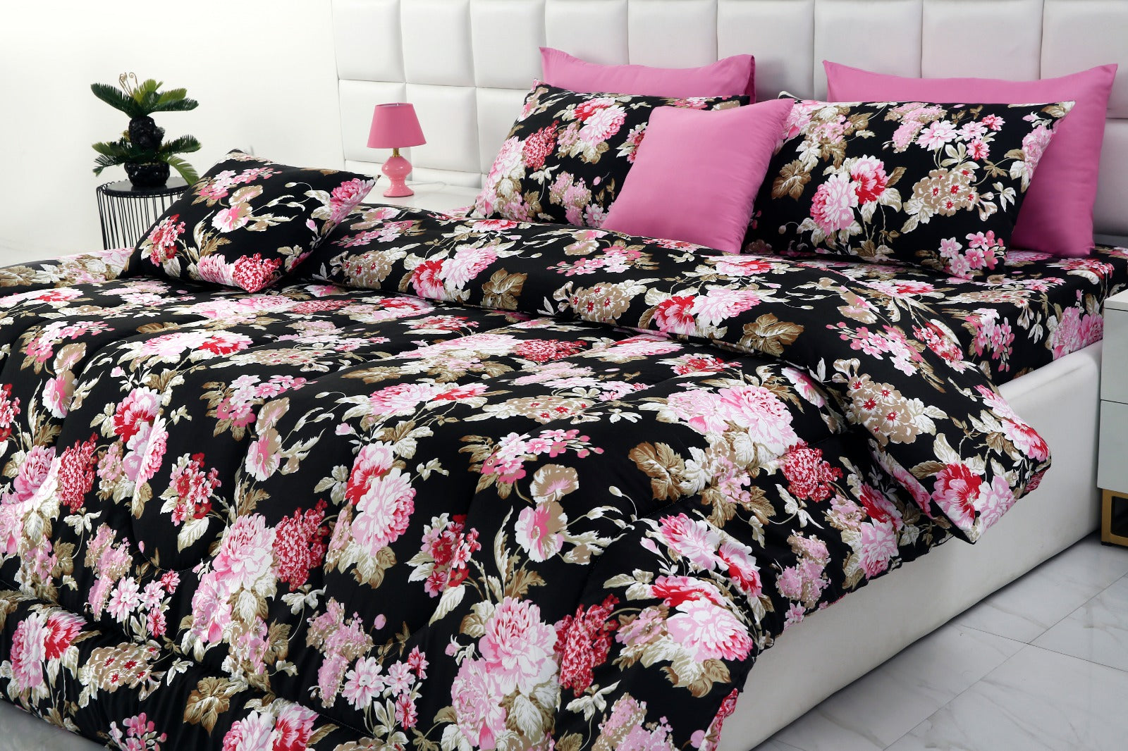 8 PCs Winter Comforter Set-Dahlia Comforters Apricot