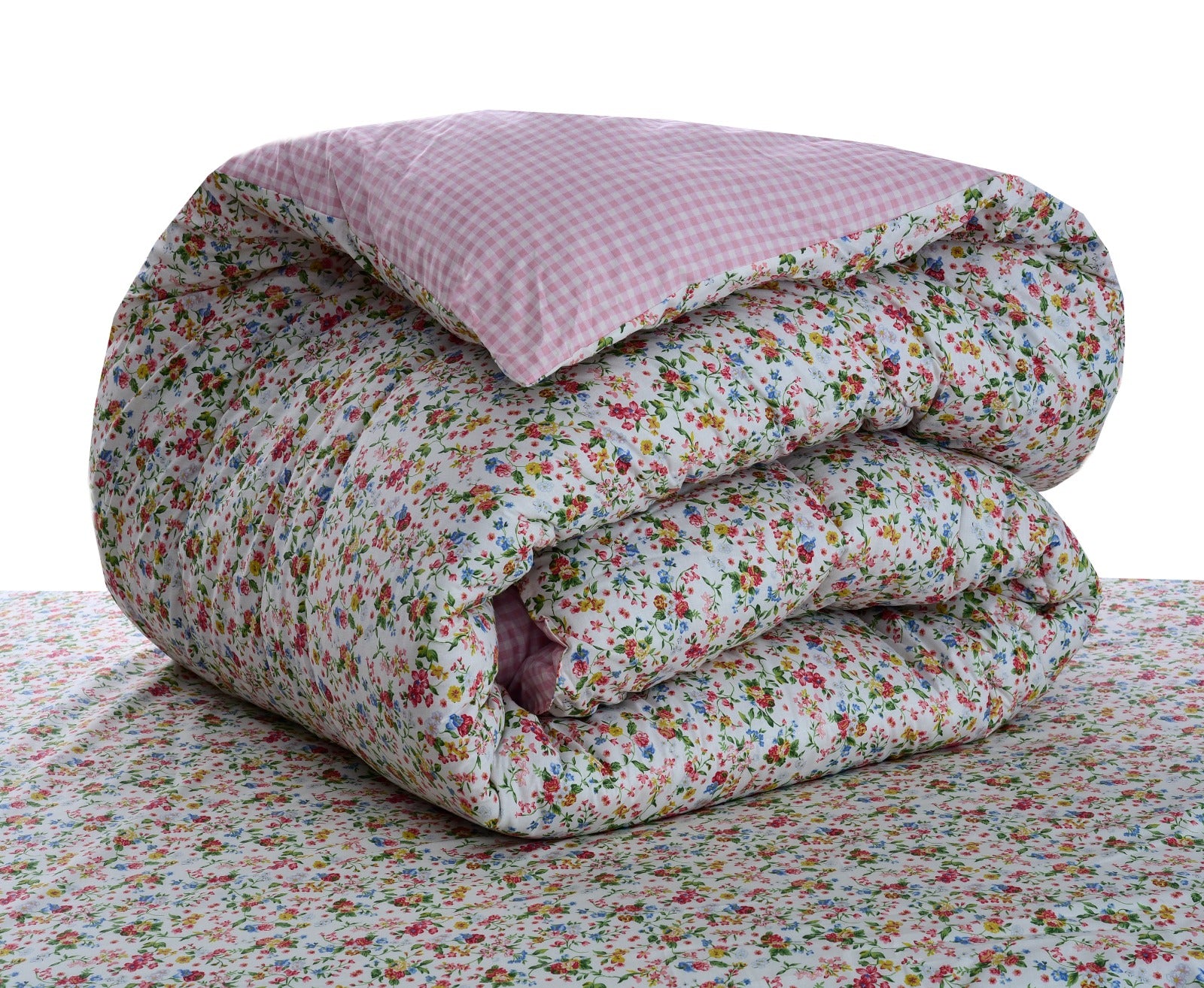 1 PC Single Comforter-Tiny Flowers Comforters Apricot