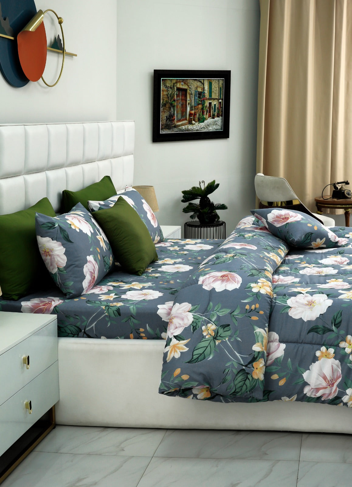 8 PCs Winter Comforter Set-Magnolia Comforters Apricot