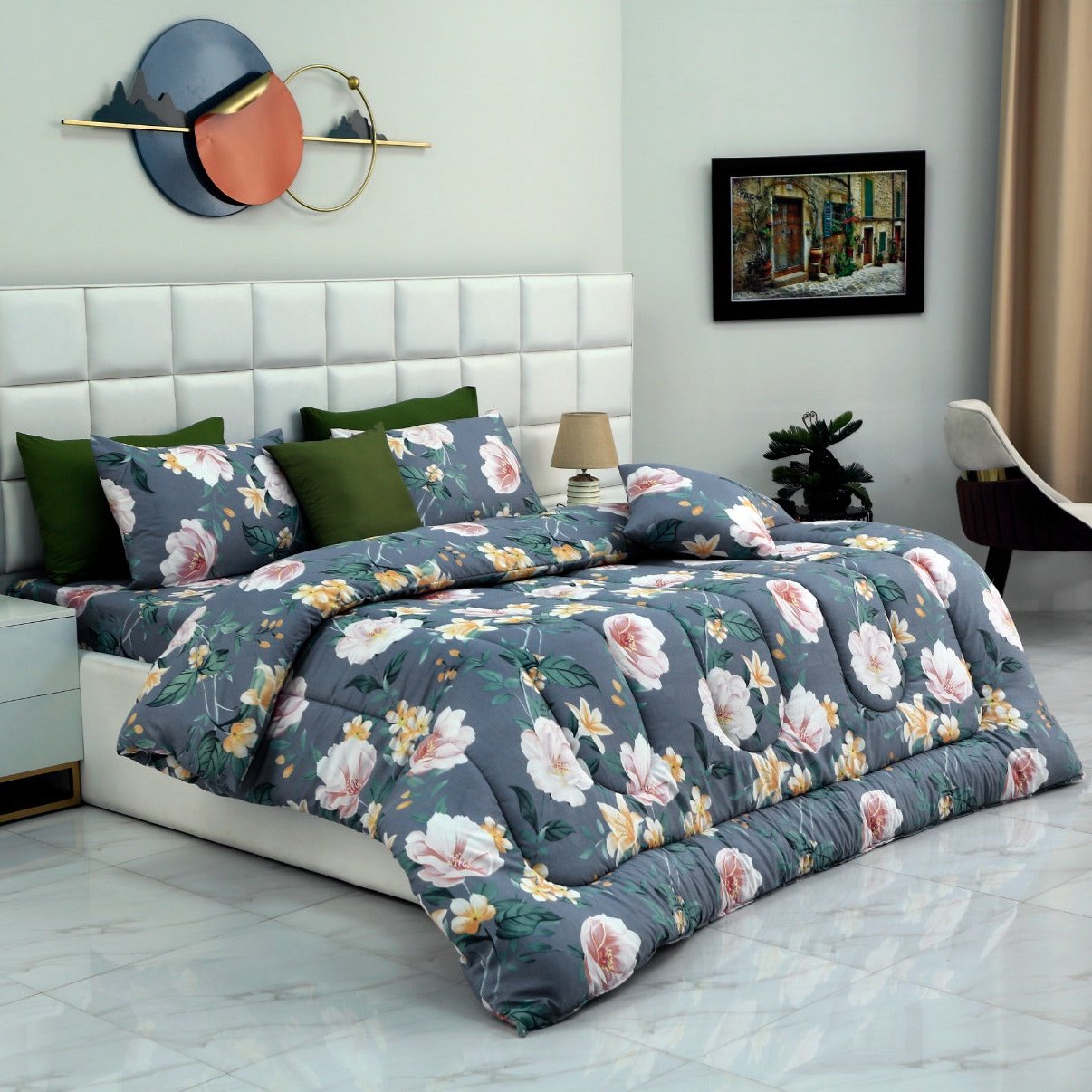 8 PCs Winter Comforter Set-Magnolia Comforters Apricot