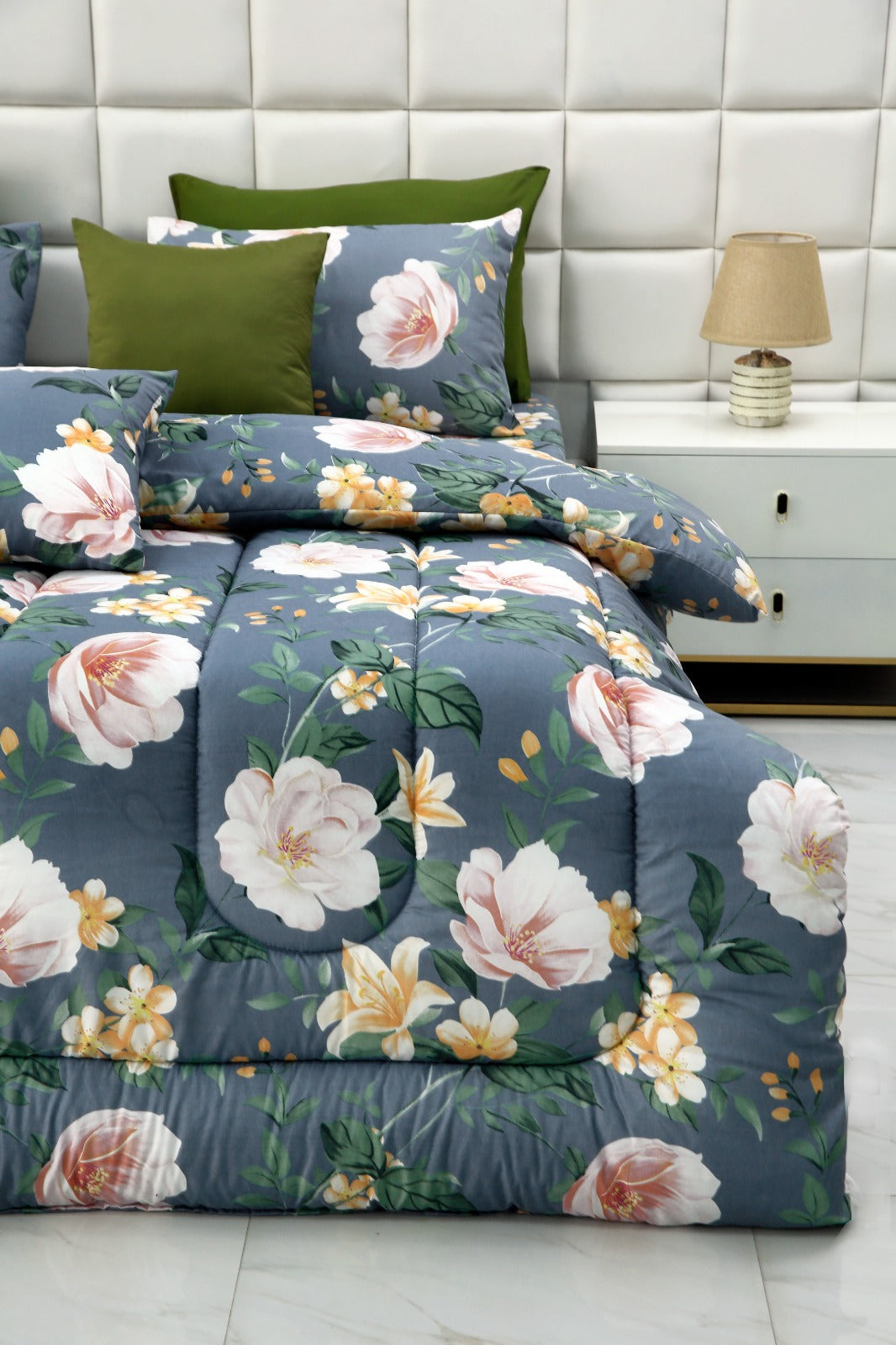 8 PCs Winter Comforter Set-Magnolia Comforters Apricot