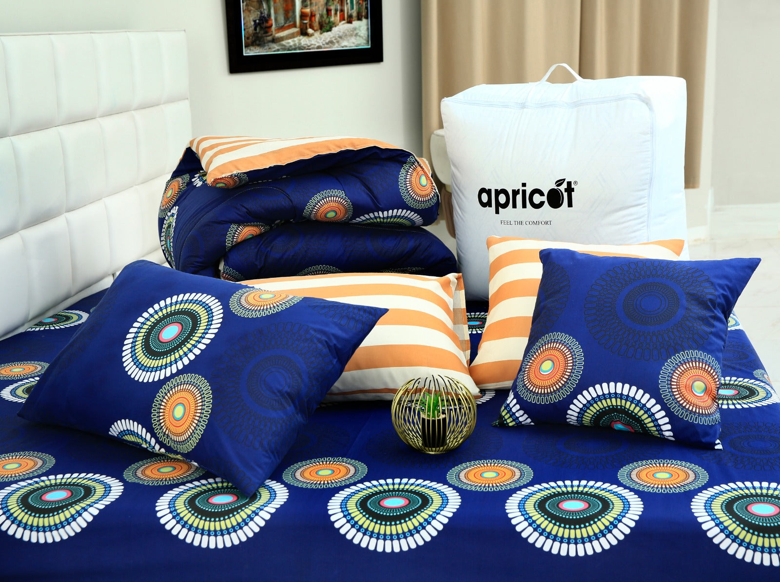 8 PCs Winter Comforter Set-Deep Meadows Comforters Apricot