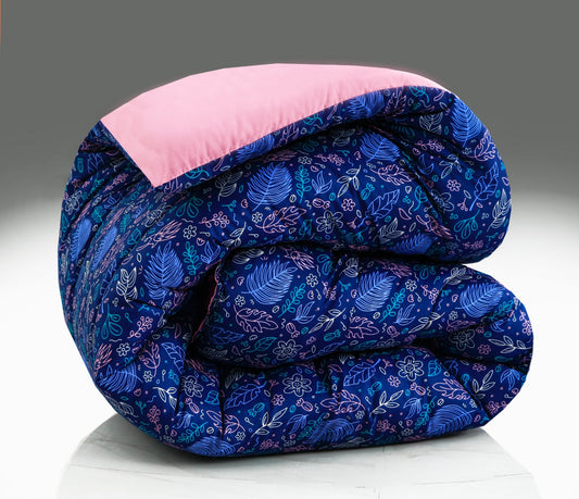 1 PC Double Winter Comforter-Blue Lilly