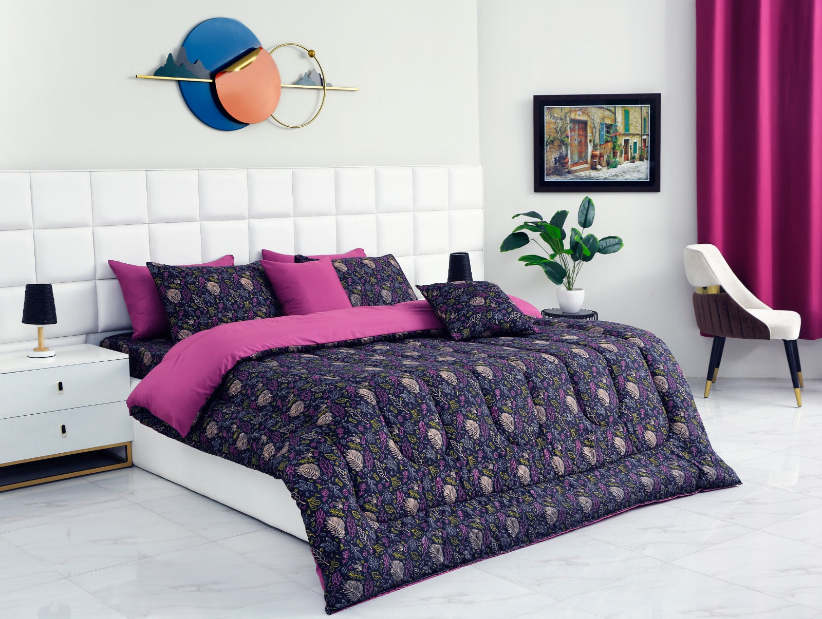 8 PCs Winter Comforter Set-Black Lilly Comforters Apricot