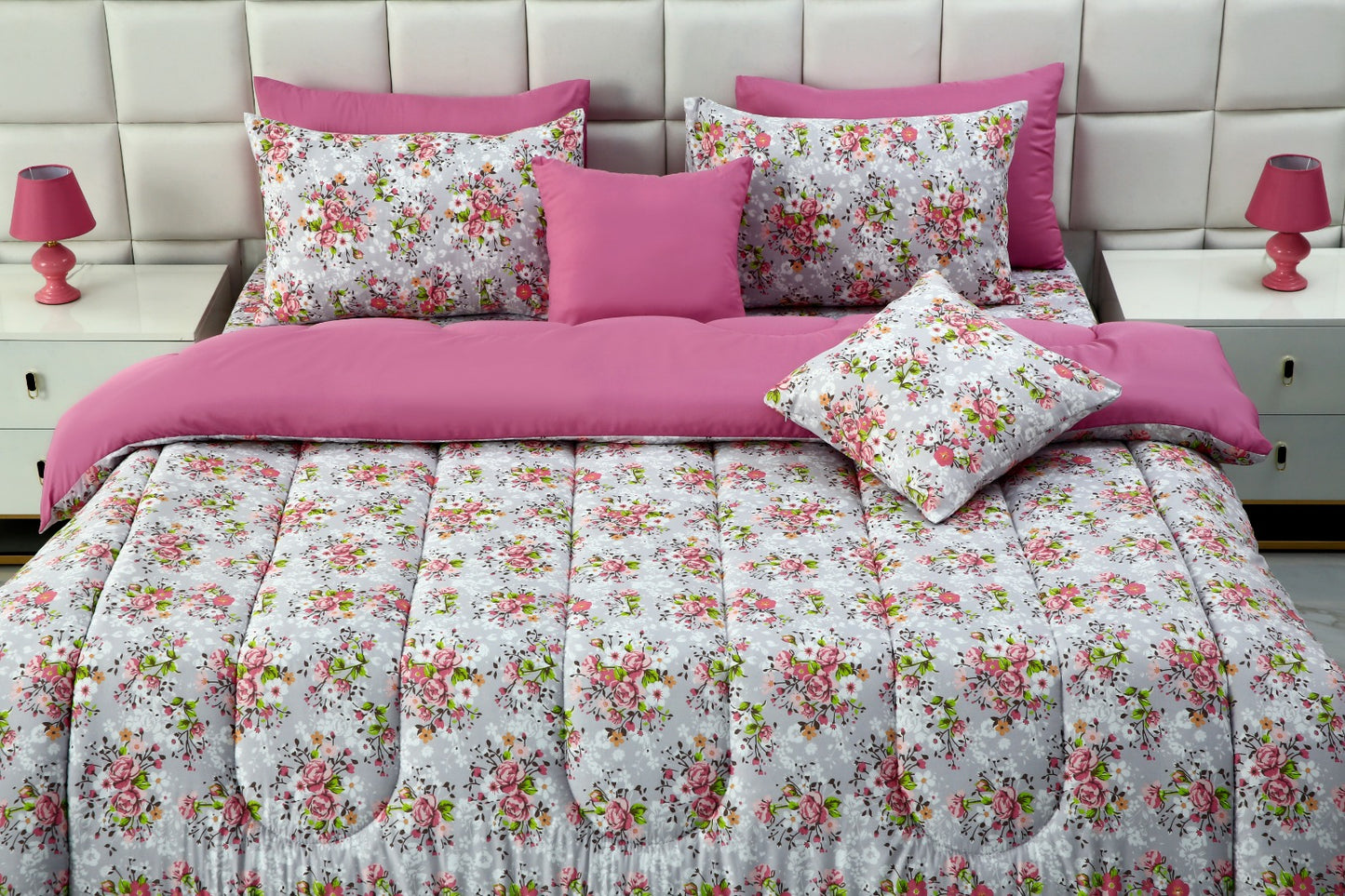 8 PCs Winter Comforter Set- Morning Glory