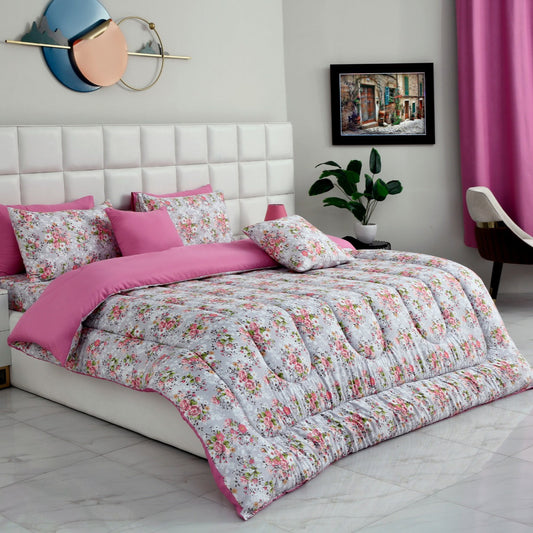 8 PCs Winter Comforter Set- Morning Glory