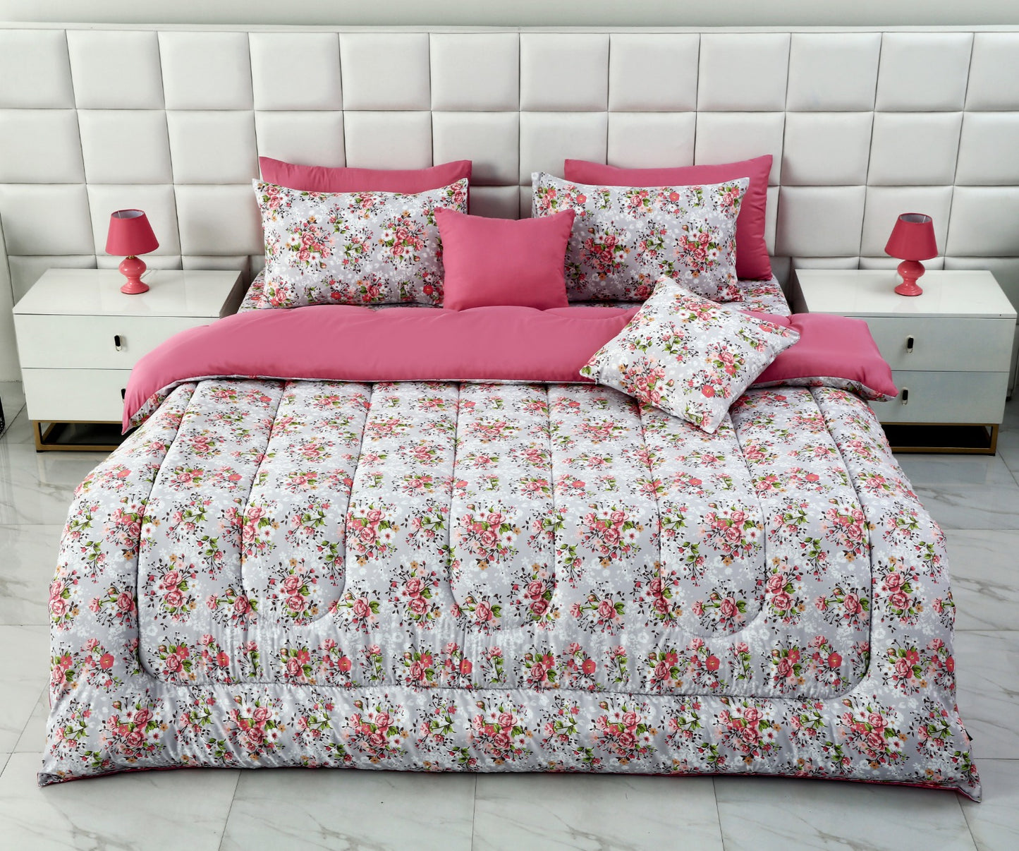 8 PCs Winter Comforter Set- Morning Glory