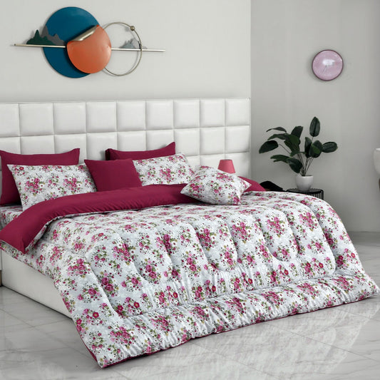 8 PCs Winter Comforter Set-Sweet Pea