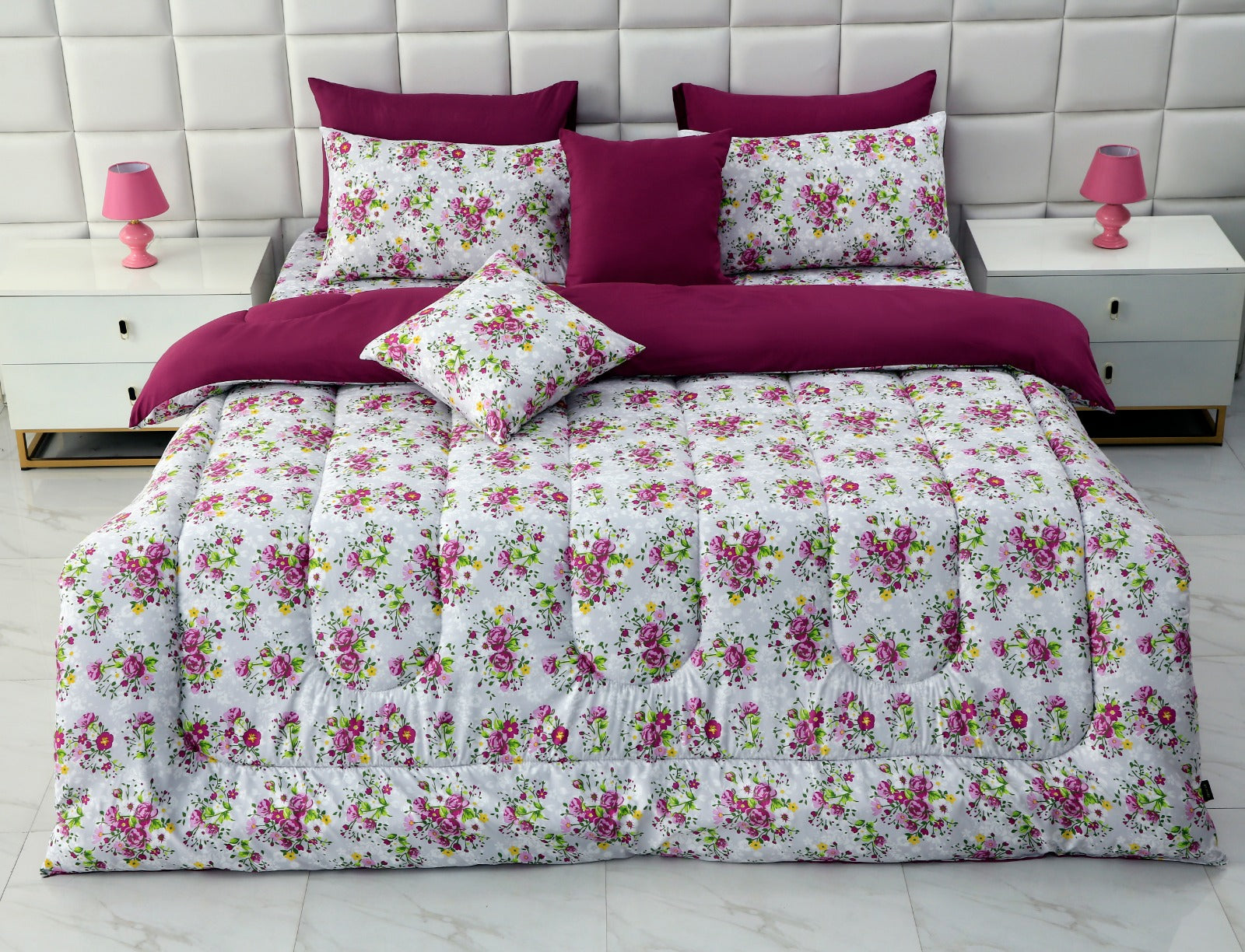 8 PCs Winter Comforter Set-Sweet Pea Comforters Apricot