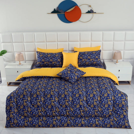 8 PCs Winter Comforter Set-Daffodil