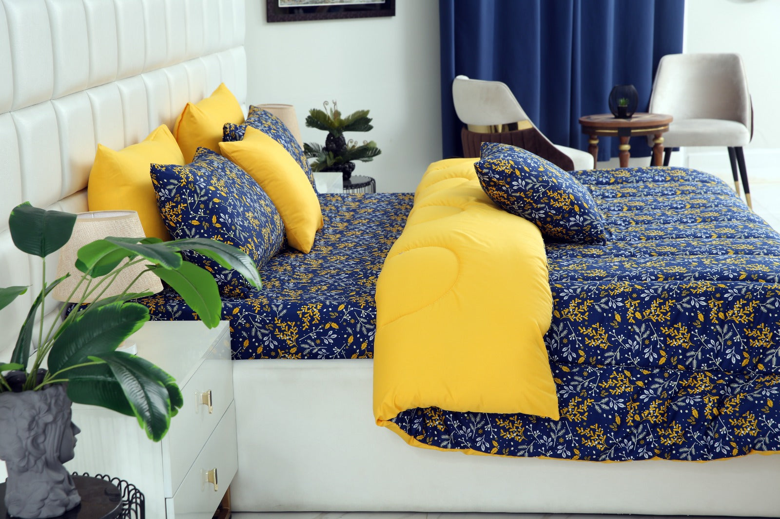 8 PCs Winter Comforter Set-Daffodil Comforters Apricot