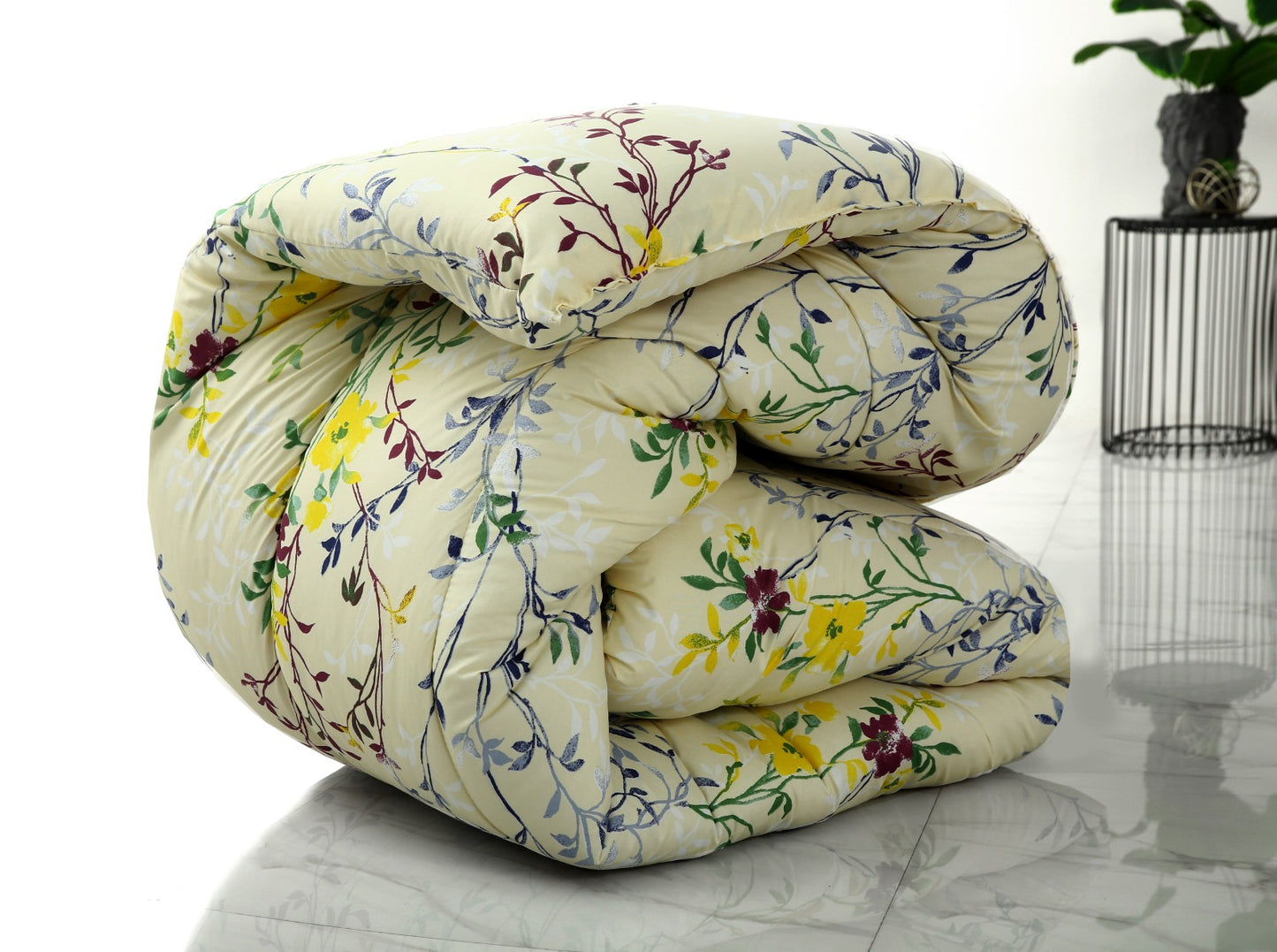 1 PC Single Comforter-Lavender Fall Comforters Apricot