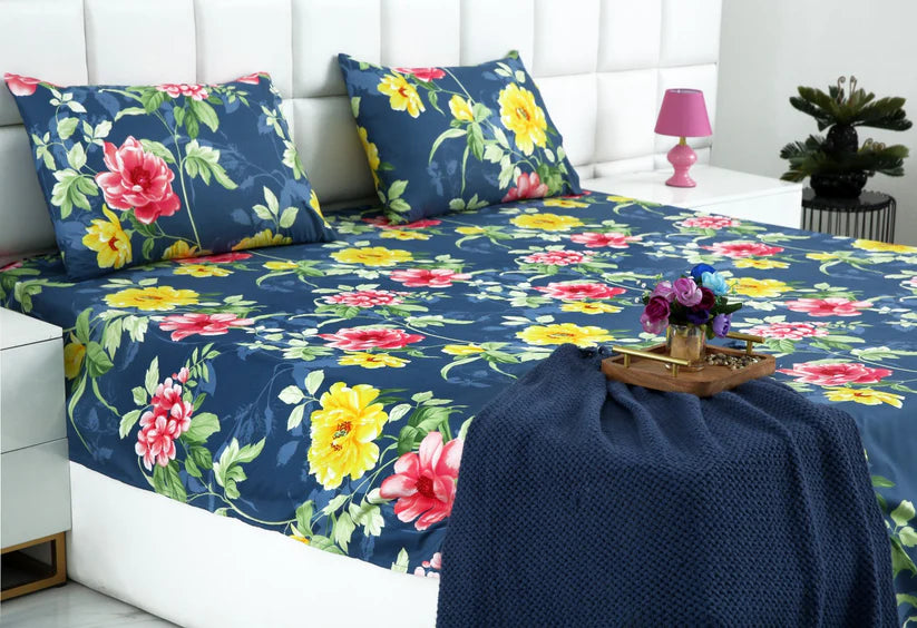 2Pcs Single Bed Sheet-Orchid single bed sheet Apricot