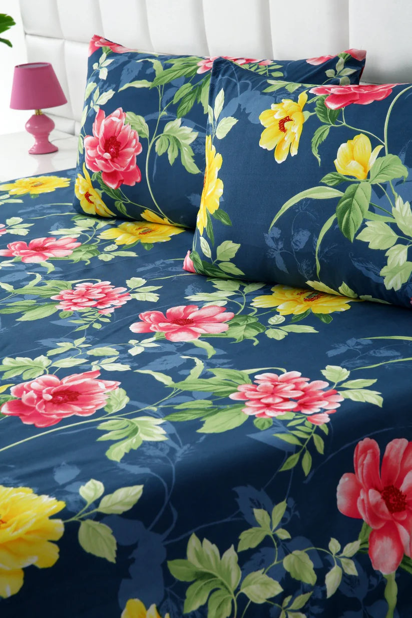 2Pcs Single Bed Sheet-Orchid single bed sheet Apricot