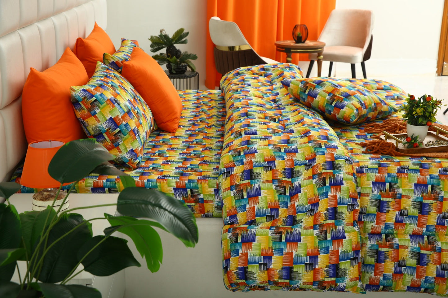 8 PCs Winter Comforter Set-Coral Rush Comforters Apricot