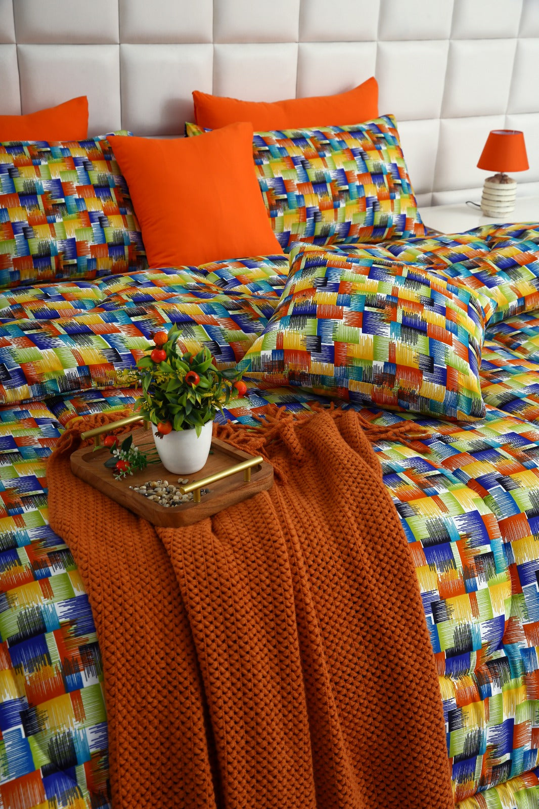 8 PCs Winter Comforter Set-Coral Rush Comforters Apricot