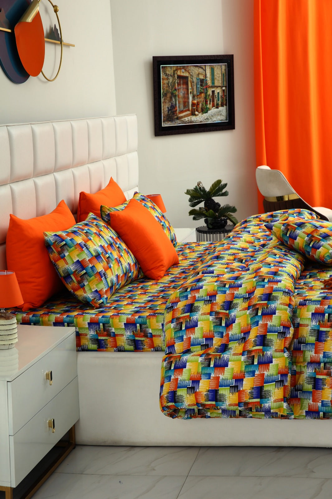 8 PCs Winter Comforter Set-Coral Rush Comforters Apricot