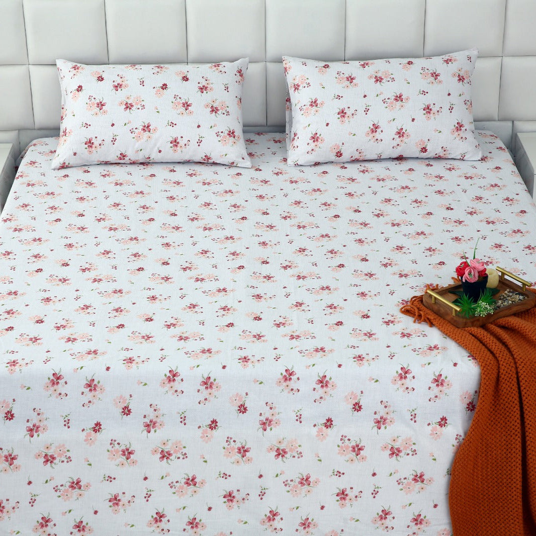 3 PCs Double Bed Sheet DB-215 Bed Sheets Apricot