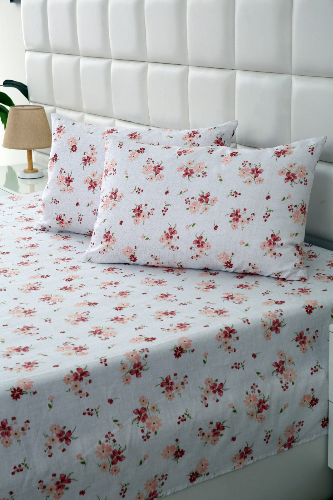 3 PCs Double Bed Sheet DB-215 Bed Sheets Apricot