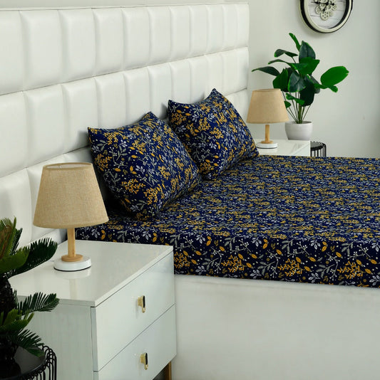 2Pcs Single Bed Sheet-Daffodil single bed sheet Apricot