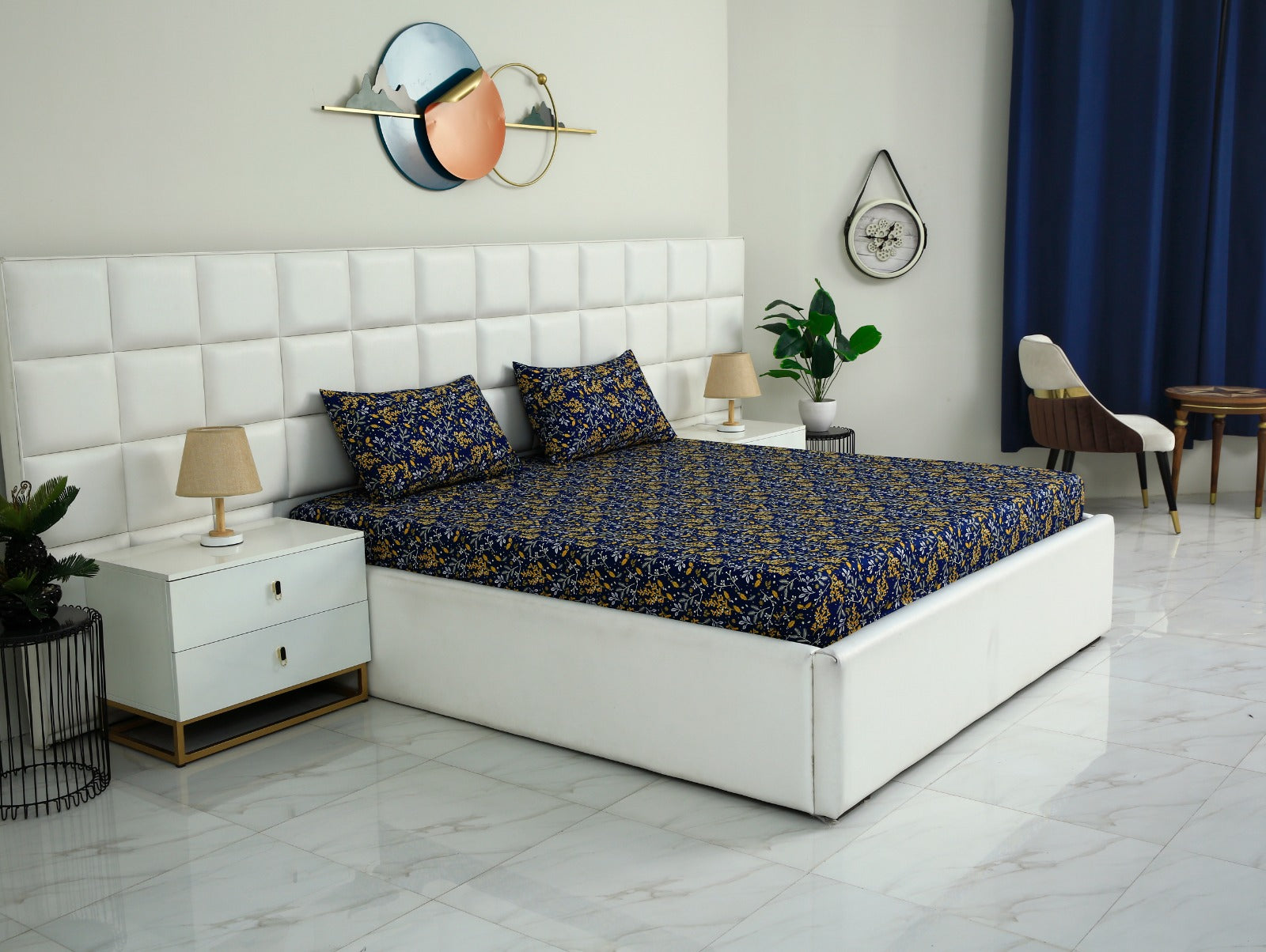 3 PCs Bed Sheet-Daffodil BED SHEET Apricot