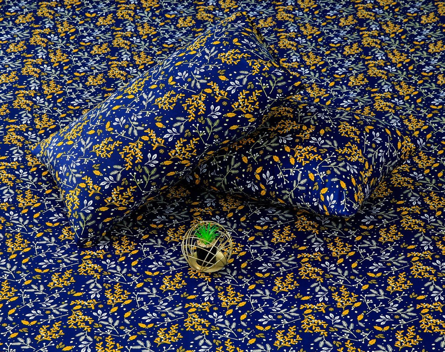 3 PCs Bed Sheet-Daffodil BED SHEET Apricot